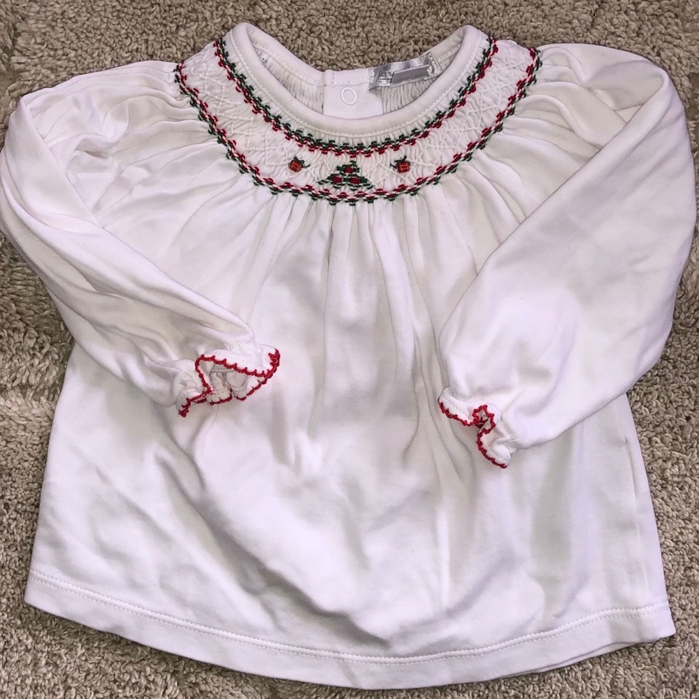 Baby girl Kissy Kissy Christmas shirt 9 months